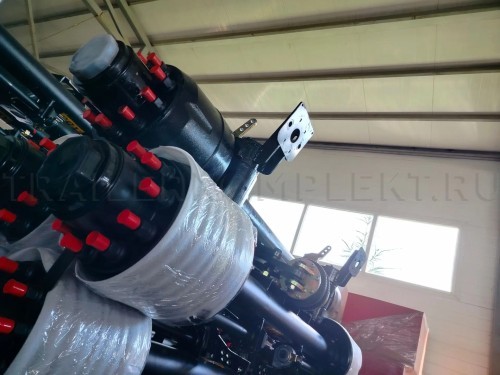 Ось прицепа на трал (низкорамник) в сборе с тормозным барабаном c ABC  1850 mm  127x10mm 10т