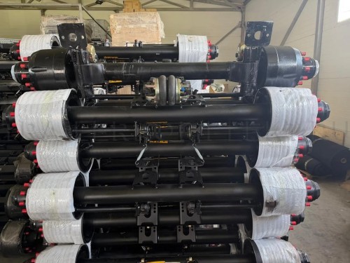Ось прицепа на трал (низкорамник) в сборе с тормозным барабаном c ABC  1850 mm  127x10mm 10т