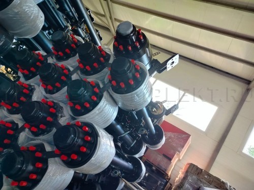 Ось прицепа на трал (низкорамник) в сборе с тормозным барабаном c ABC  1850 mm  127x10mm 10т